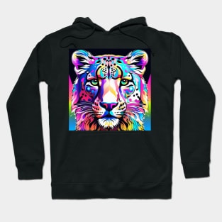 Psychedelic Art Snow Leopard Hoodie